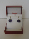 Sherazade earrings silver wire violet